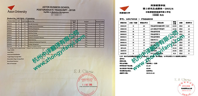 中譯杭州翻譯公司證件翻譯部英國阿斯頓大學(xué)成績單翻譯件模板.jpg