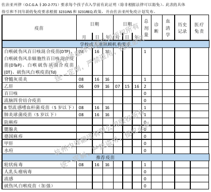 美國疫苗注射記錄翻譯,美國疫苗免疫記錄翻譯.png