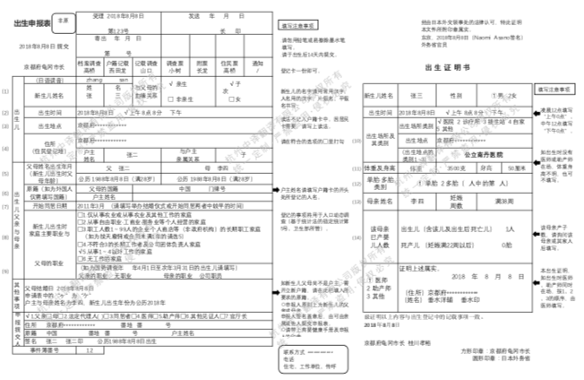 日本出生證明翻譯費(fèi)用,日本出生證明翻譯樣本,日本出生申報(bào)表翻譯,日本出生證明書翻譯,日本戶籍謄本翻譯,日本出生證明翻譯公證.png